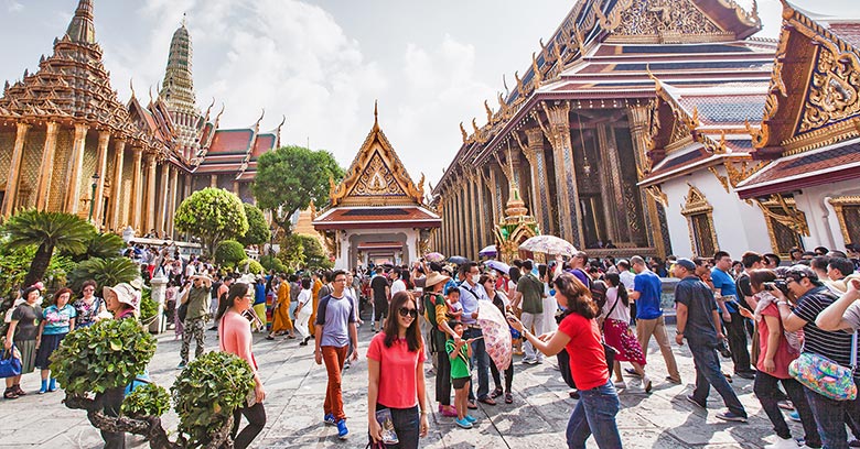 Tourists in Bangkok, Thailand