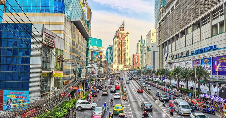 Busy street in Bangkok